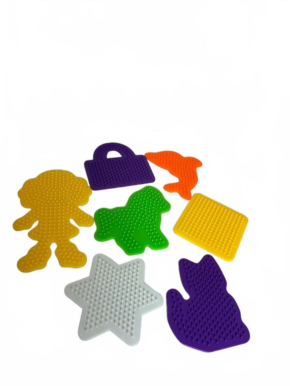 Perler Bead - Set of 7 Colorful Plastic Pegboards Crafting